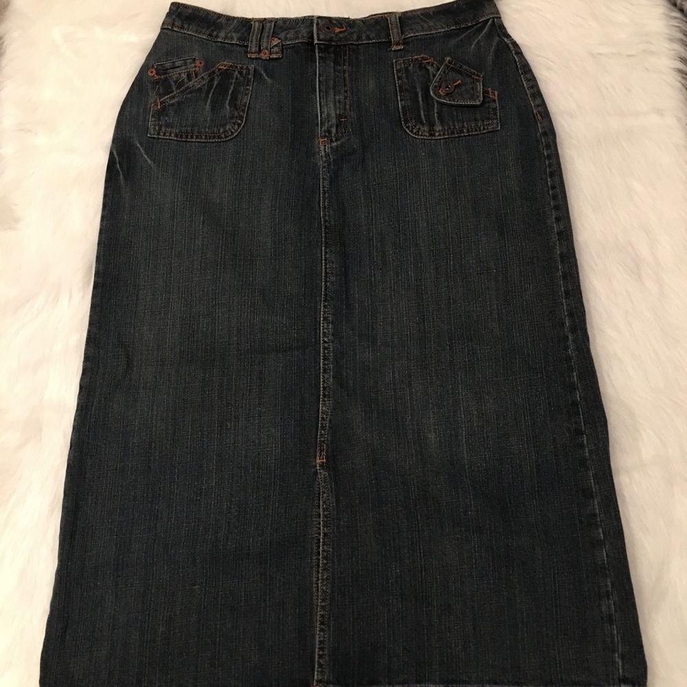 Riders Copper Collection Pocket Denim Jean Skirt